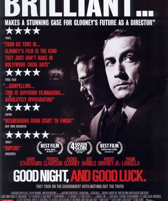 <p>La seconda regia di George Clooney (candidato all&rsquo;Oscar) non lo vede nei panni del protagonista (che &egrave; David Strathairn, vincitore della Coppa Volpi a Venezia): ma in questa top ten davvero non si pu&ograve; non inserire questo dramma biografico girato in bianco e nero.</p>
