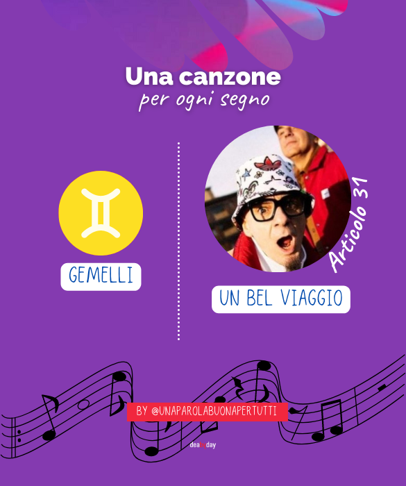<p>"Un bel viaggio" degli Articolo 31 che parla di quanto sia difficile diventare grandi.&nbsp;</p>
