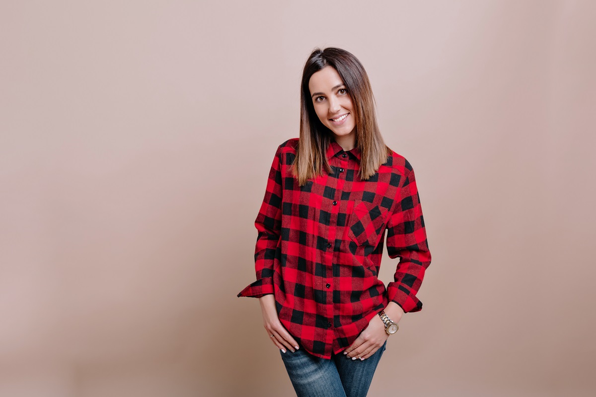 Camicia a quadri donna