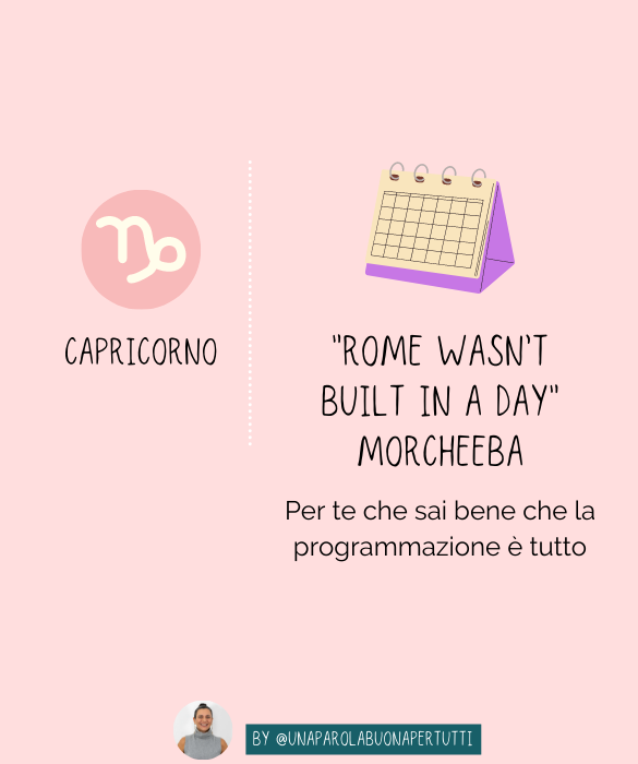 <p><em>Rome wasn't built in a day </em>&nbsp;<strong>Morcheeba</strong>, per te che sai bene che la programmazione &egrave; tutto.</p>
