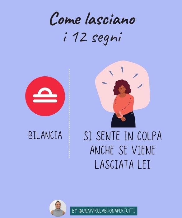 <p>Si&nbsp;sente in colpa anche se viene lasciata lei.</p>
