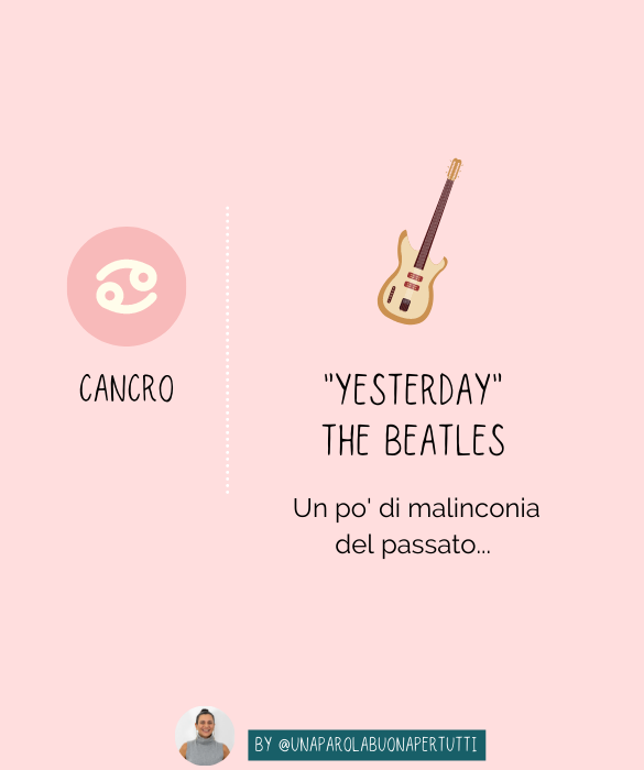 <p><em>Yesterday</em>&nbsp;dei <strong>Beatles</strong>, un po' di <strong>malinconia</strong> del passato...</p>
