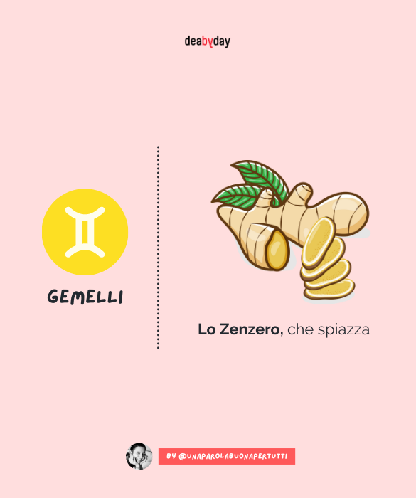 <p>Lo Zenzero, che spiazza.&nbsp;&nbsp;&nbsp;&nbsp;</p>
